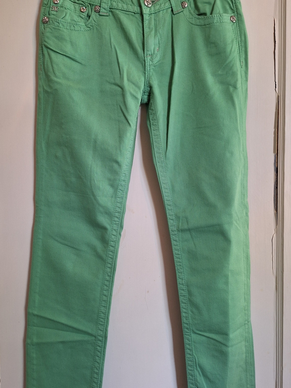 Miss Me Womens Skinny Jeans Style JPS4735Y Size 30 Color Peppermint